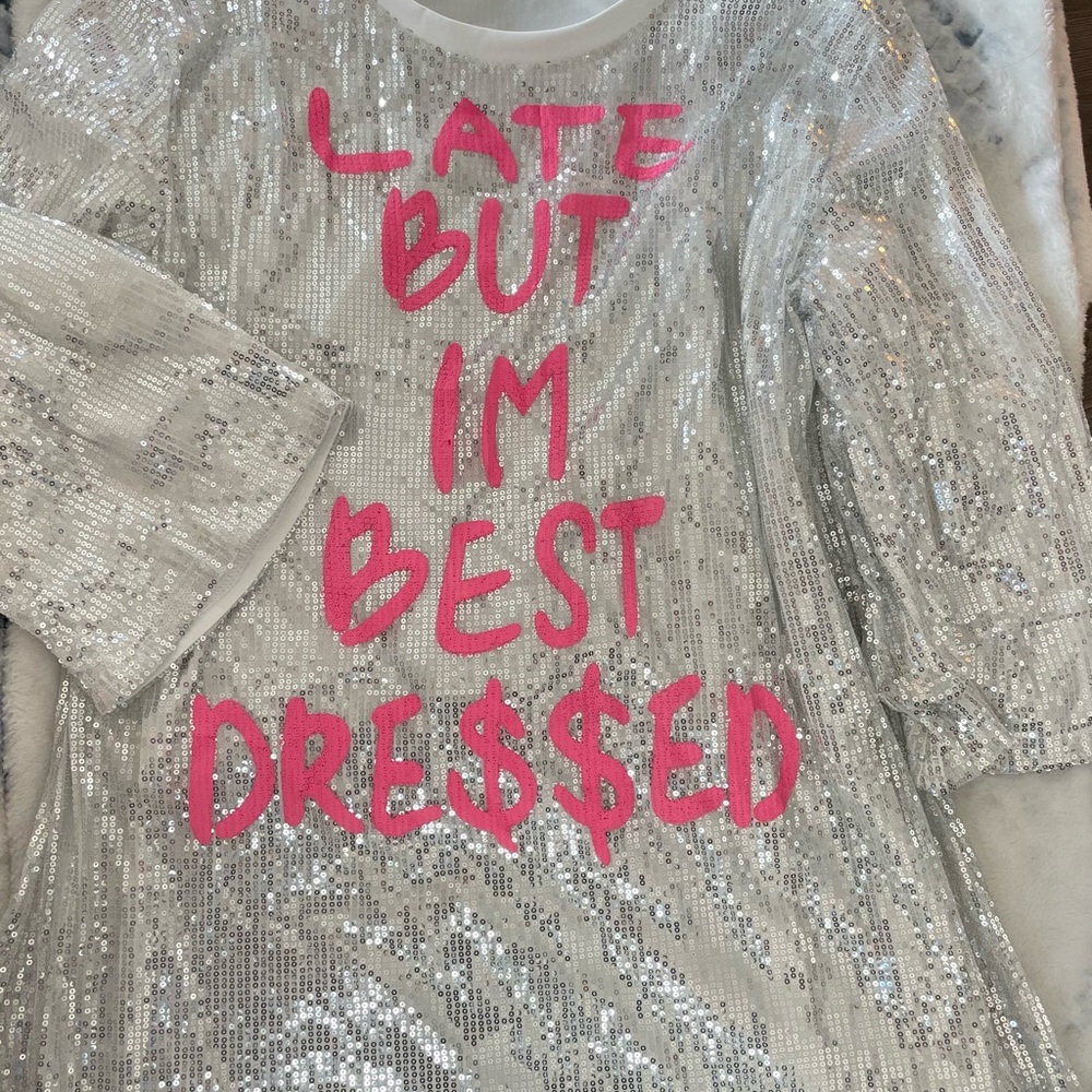 Late But I’m Best Dressed Sequin Dress